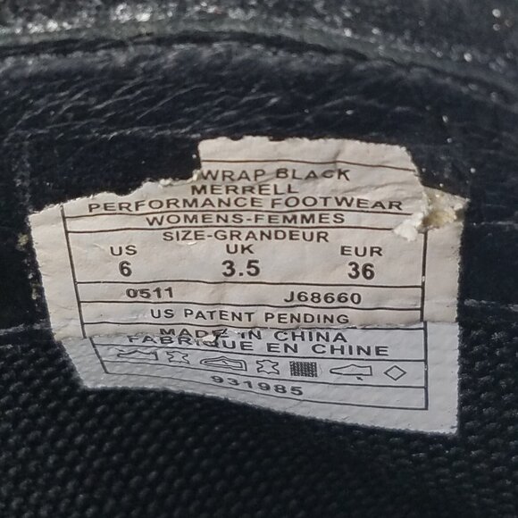 Merrell Luxe Wrap Mule Women's 6 Black Suede Leather Clog Metal Rivets Cone Heel - Picture 12 of 16